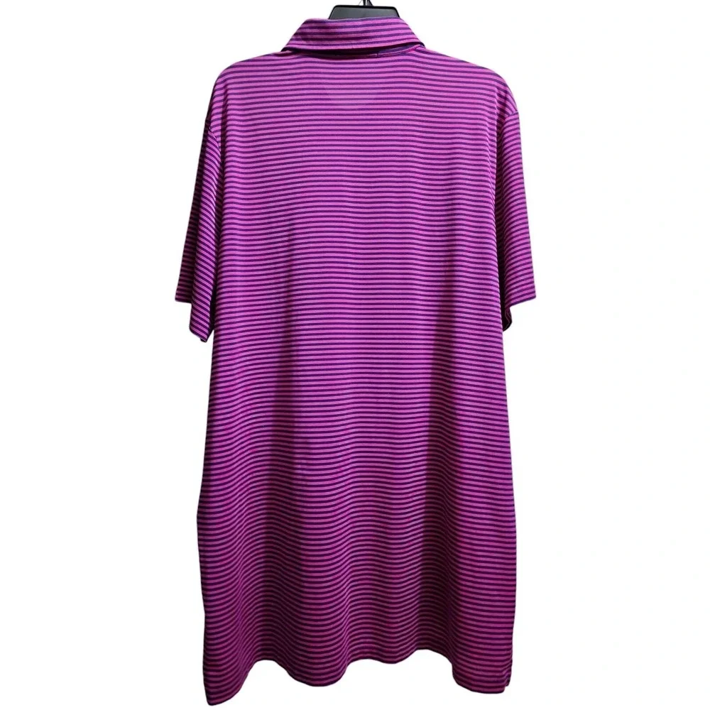 RLX Ralph Lauren‎ Golf Polo Shirt Striped Purple Pink XL